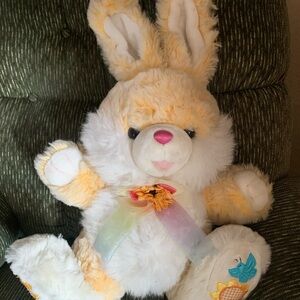 Fluffy White and Cream Bunny Plush Toy